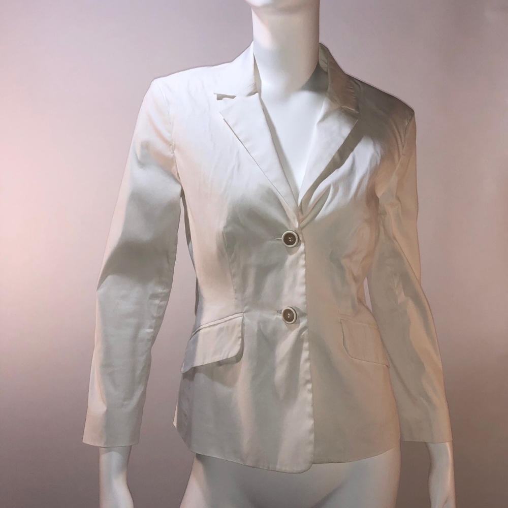 Prada White Two Button Jacket Blazer - image 1
